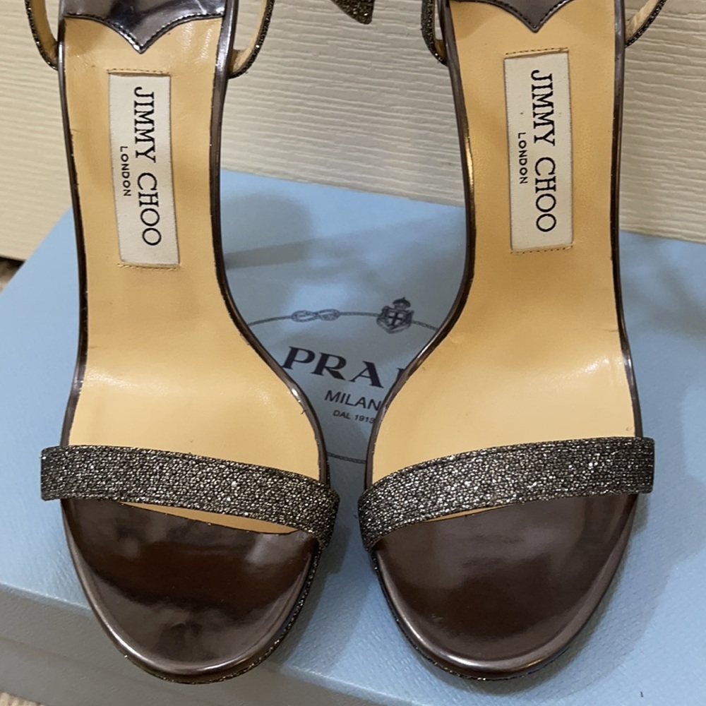 New JIMMY CHOO Claudette 120 Anthracite size 38 - Picture 5 of 6